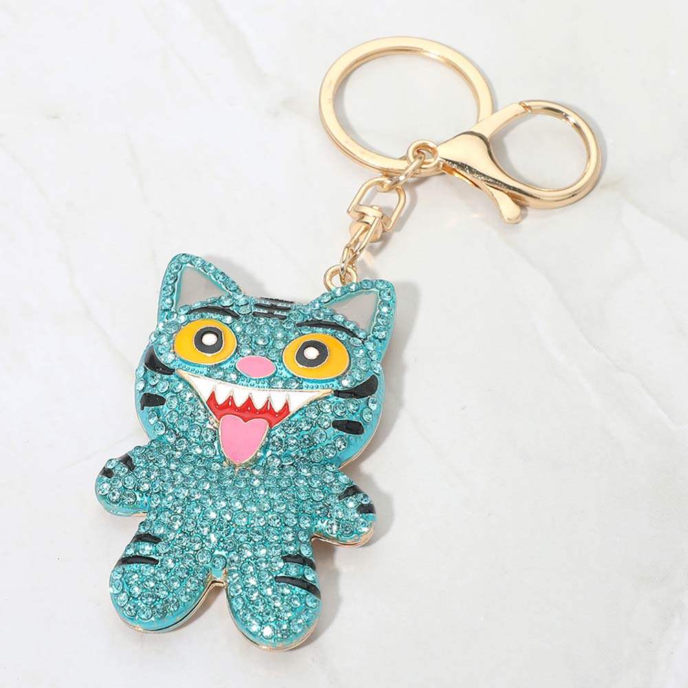 Bling Studded Kpop Demon Hunters Derpy Keychain Bag Charm - Madeline Love - Flyclothing LLC