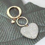 Rhinestone Pave Heart Keychain Bag Charm - Madeline Love - Flyclothing LLC