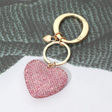 Rhinestone Pave Heart Keychain Bag Charm - Madeline Love - Flyclothing LLC