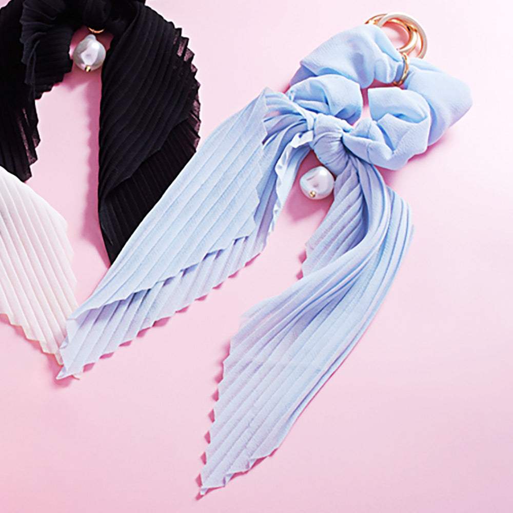 Pearl Pointed Stretch Ribbon Keychain / Bracelet / Scrunchie Hairband - Madeline Love - Flyclothing LLC