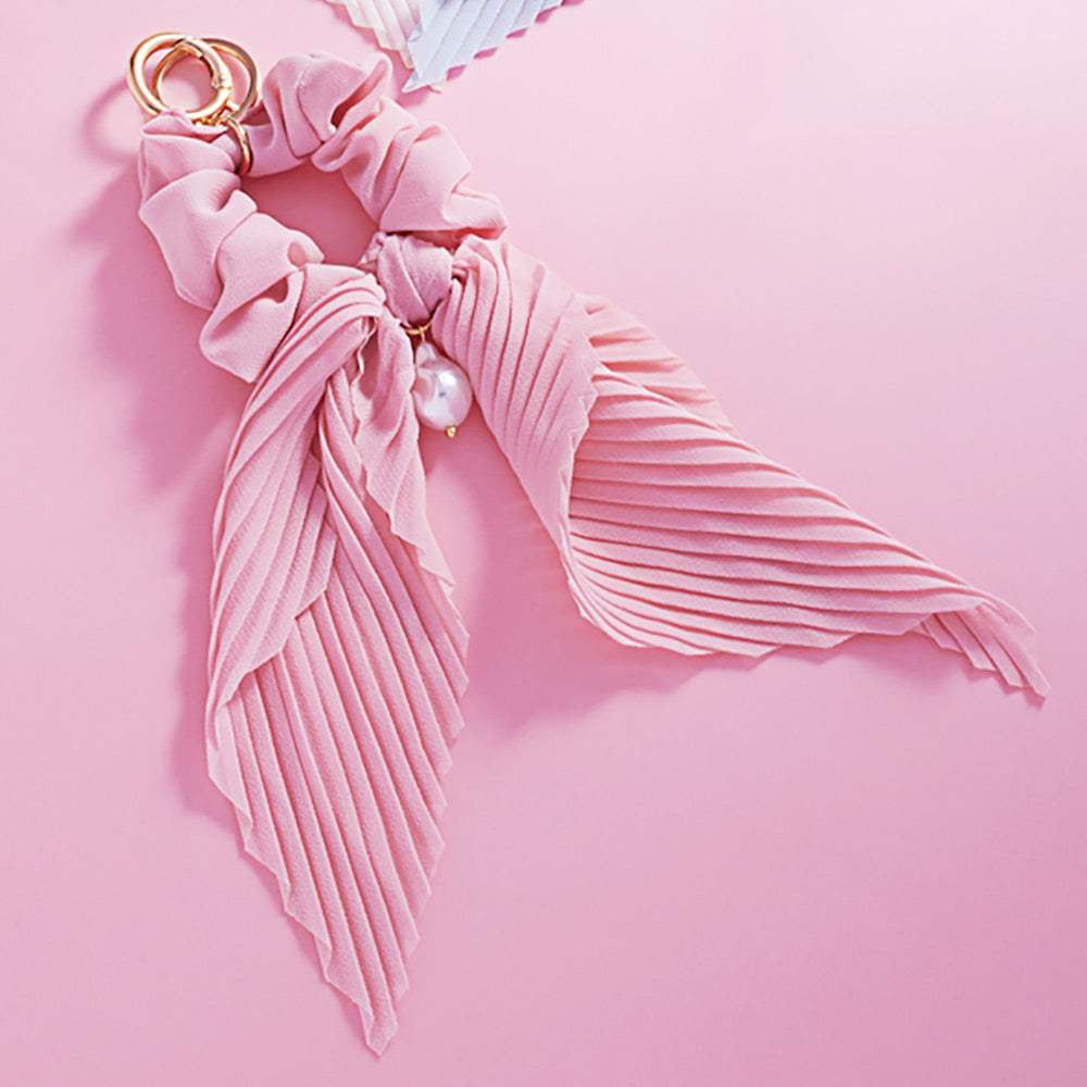 Pearl Pointed Stretch Ribbon Keychain / Bracelet / Scrunchie Hairband - Madeline Love - Flyclothing LLC