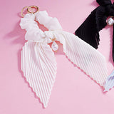 Pearl Pointed Stretch Ribbon Keychain / Bracelet / Scrunchie Hairband - Madeline Love - Flyclothing LLC