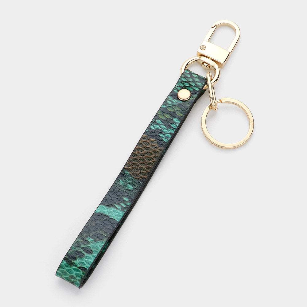 Snake Skin Faux Leather Keychain - Madeline Love - Flyclothing LLC