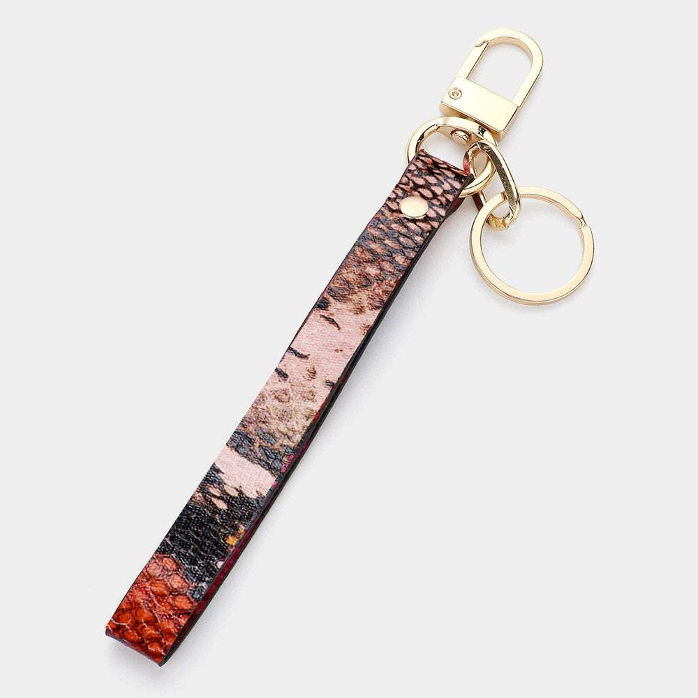 Snake Skin Faux Leather Keychain - Madeline Love - Flyclothing LLC