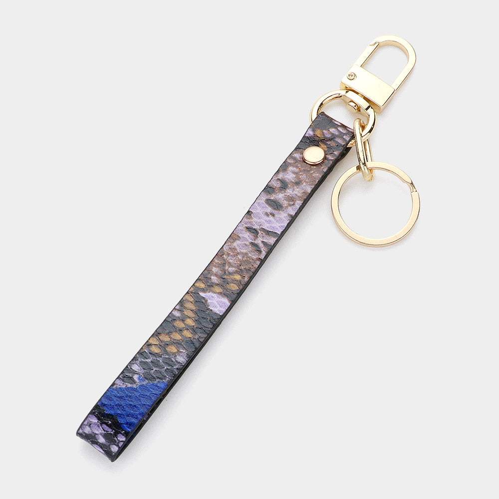 Snake Skin Faux Leather Keychain - Madeline Love - Flyclothing LLC