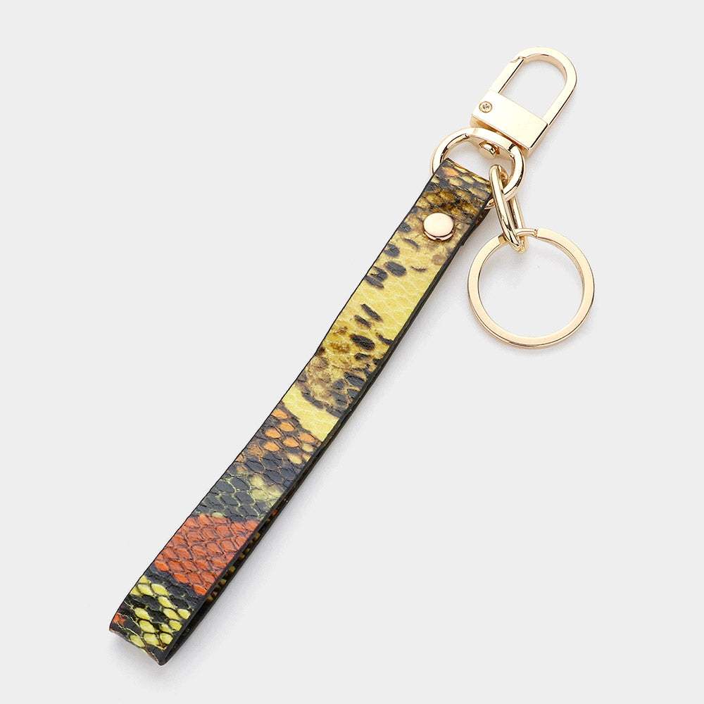 Snake Skin Faux Leather Keychain - Madeline Love - Flyclothing LLC