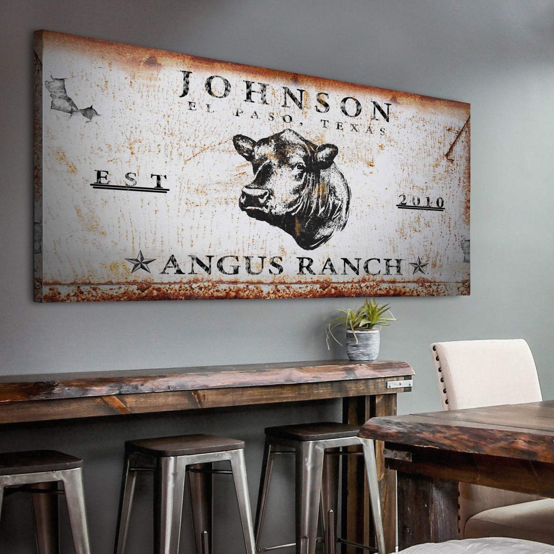 Angus Ranch Sign III - Tailored Canvases - Flyclothing LLC