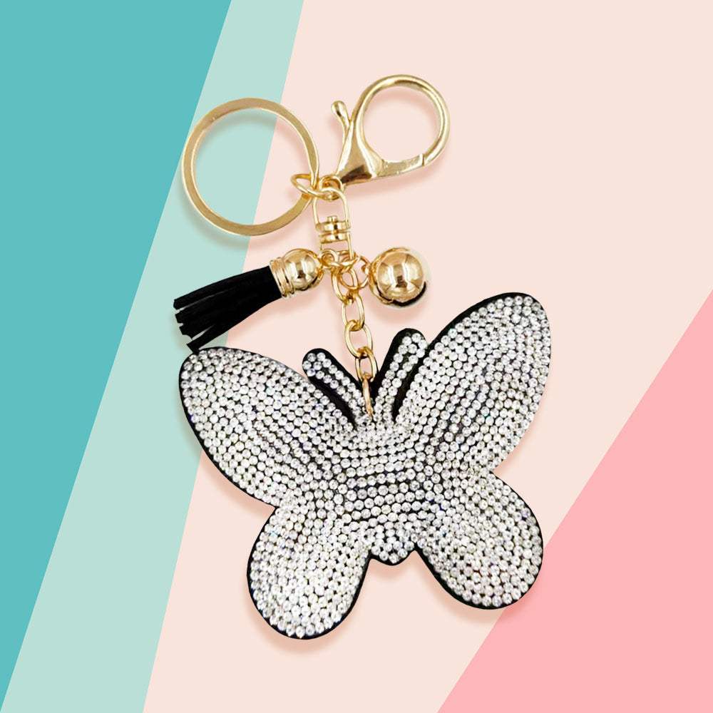 Bling Butterfly Tassel Keychain - Madeline Love - Flyclothing LLC