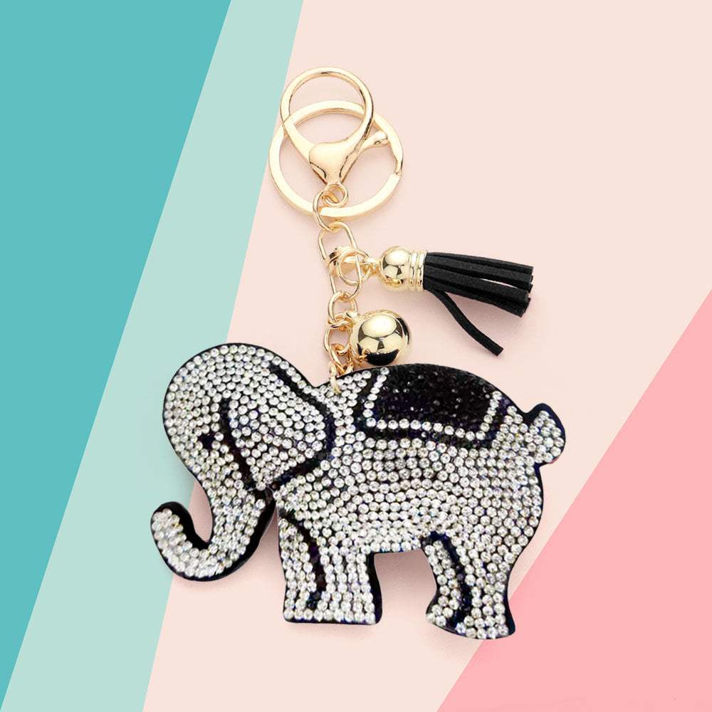 Bling Elephant Tassel Keychain - Madeline Love - Flyclothing LLC