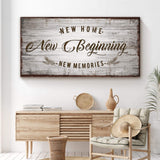 New Home, New Beginning Sign - Tailored Canvases - Flyclothing LLC
