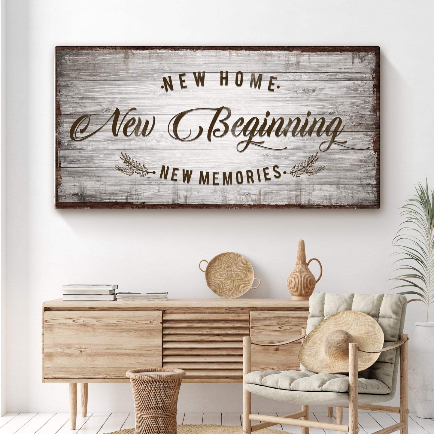 New Home, New Beginning Sign IV - Tailored Canvases - Flyclothing LLC
