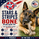 USA-K9 Stars and Stripes Bone Nylon Dog Chew Toy for Aggressive Chewers | USA Made - SodaPup/True Dogs, LLC - Flyclothing LLC