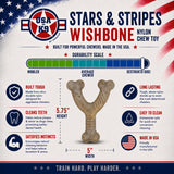 USA-K9 Stars and Stripes Wishbone Nylon Dog Chew Toy for Aggressive Chewers | USA Made - SodaPup/True Dogs, LLC - Flyclothing LLC