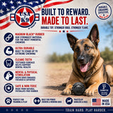 USA-K9 Stars and Stripes Rubber Dog Toy | K9 Handler Reward Toy | Black | USA Made - SodaPup/True Dogs, LLC - Flyclothing LLC