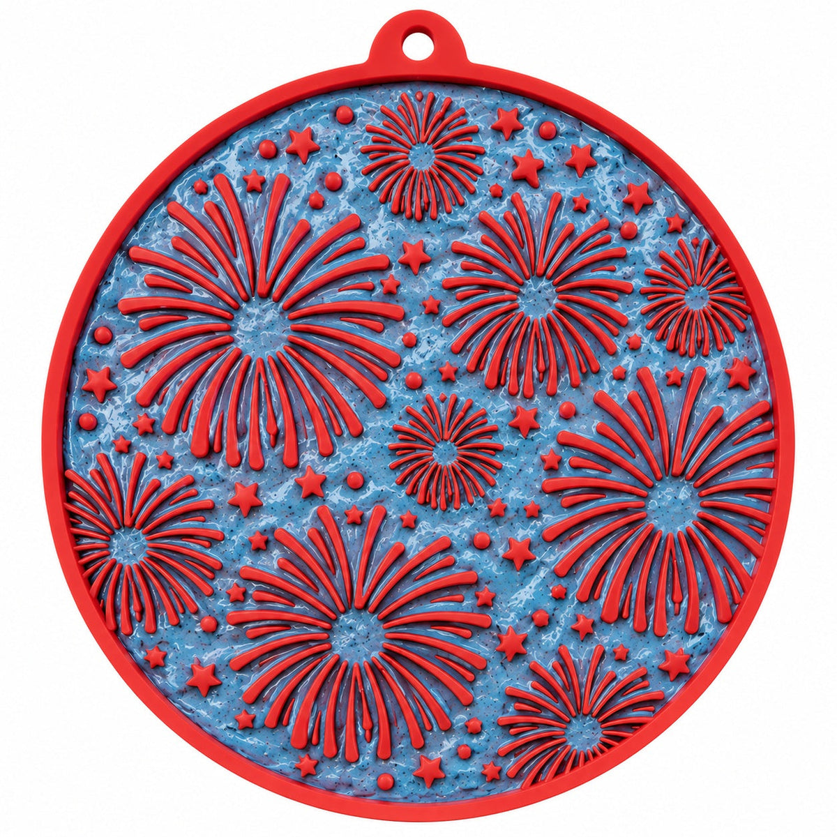 USA-K9 Fireworks Design eMat - Enrichment Lick Mat For Dogs and Cats - with Suction Cups | USA Made - SodaPup/True Dogs, LLC - Flyclothing LLC