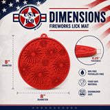 USA-K9 Fireworks Design eMat - Enrichment Lick Mat For Dogs and Cats - with Suction Cups | USA Made - SodaPup/True Dogs, LLC - Flyclothing LLC