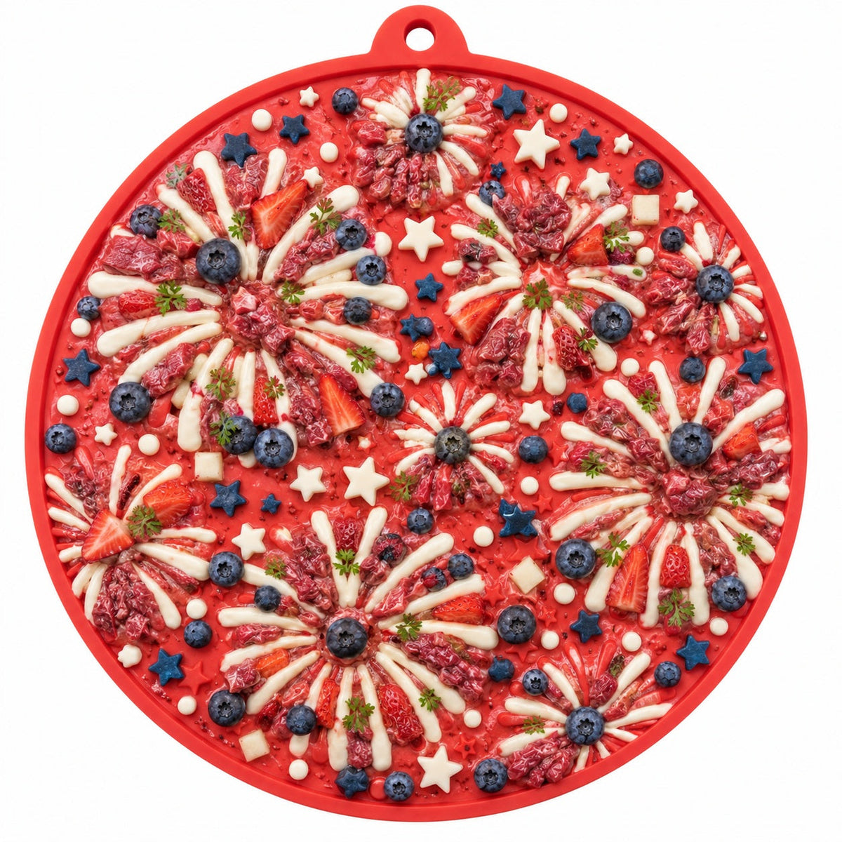 USA-K9 Fireworks Design eMat - Enrichment Lick Mat For Dogs and Cats - with Suction Cups | USA Made - SodaPup/True Dogs, LLC - Flyclothing LLC