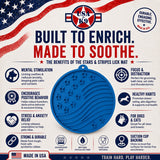 USA-K9 Stars and Stripes Design eMat - Enrichment Lick Mat For Dogs and Cats - with Suction Cups | USA Made - SodaPup/True Dogs, LLC - Flyclothing LLC