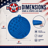 USA-K9 Stars and Stripes Design eMat - Enrichment Lick Mat For Dogs and Cats - with Suction Cups | USA Made - SodaPup/True Dogs, LLC - Flyclothing LLC
