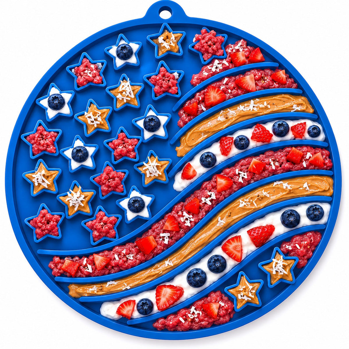 USA-K9 Stars and Stripes Design eMat - Enrichment Lick Mat For Dogs and Cats - with Suction Cups | USA Made - SodaPup/True Dogs, LLC - Flyclothing LLC