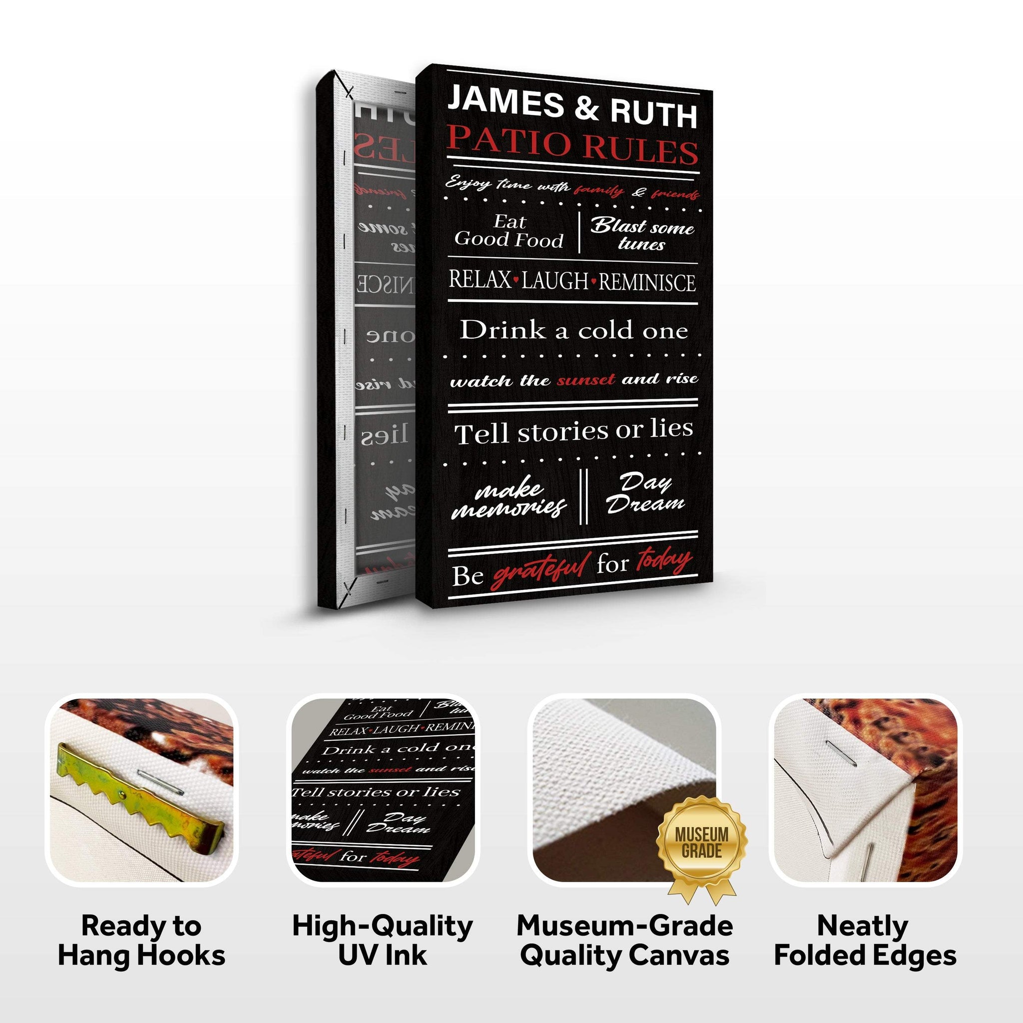 Patio Rules Sign - Tailored Canvases - Flyclothing LLC