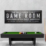 Family Game Room Sign - Tailored Canvases - Flyclothing LLC
