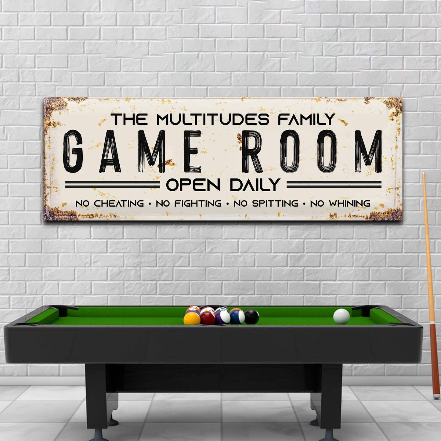Family Game Room Sign - Tailored Canvases - Flyclothing LLC