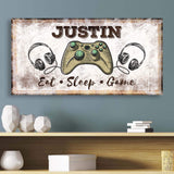 Eat Sleep Game Sign - Tailored Canvases - Flyclothing LLC