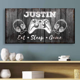 Eat Sleep Game Sign - Tailored Canvases - Flyclothing LLC