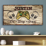 Eat Sleep Game Sign - Tailored Canvases - Flyclothing LLC