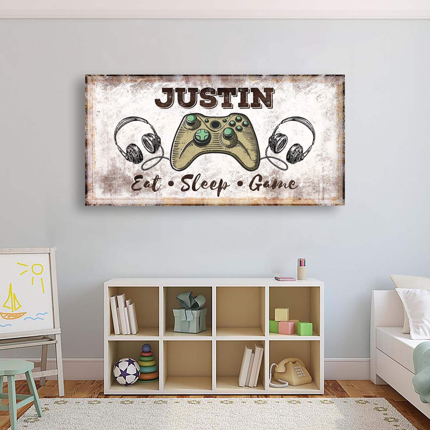 Eat Sleep Game Sign - Tailored Canvases - Flyclothing LLC