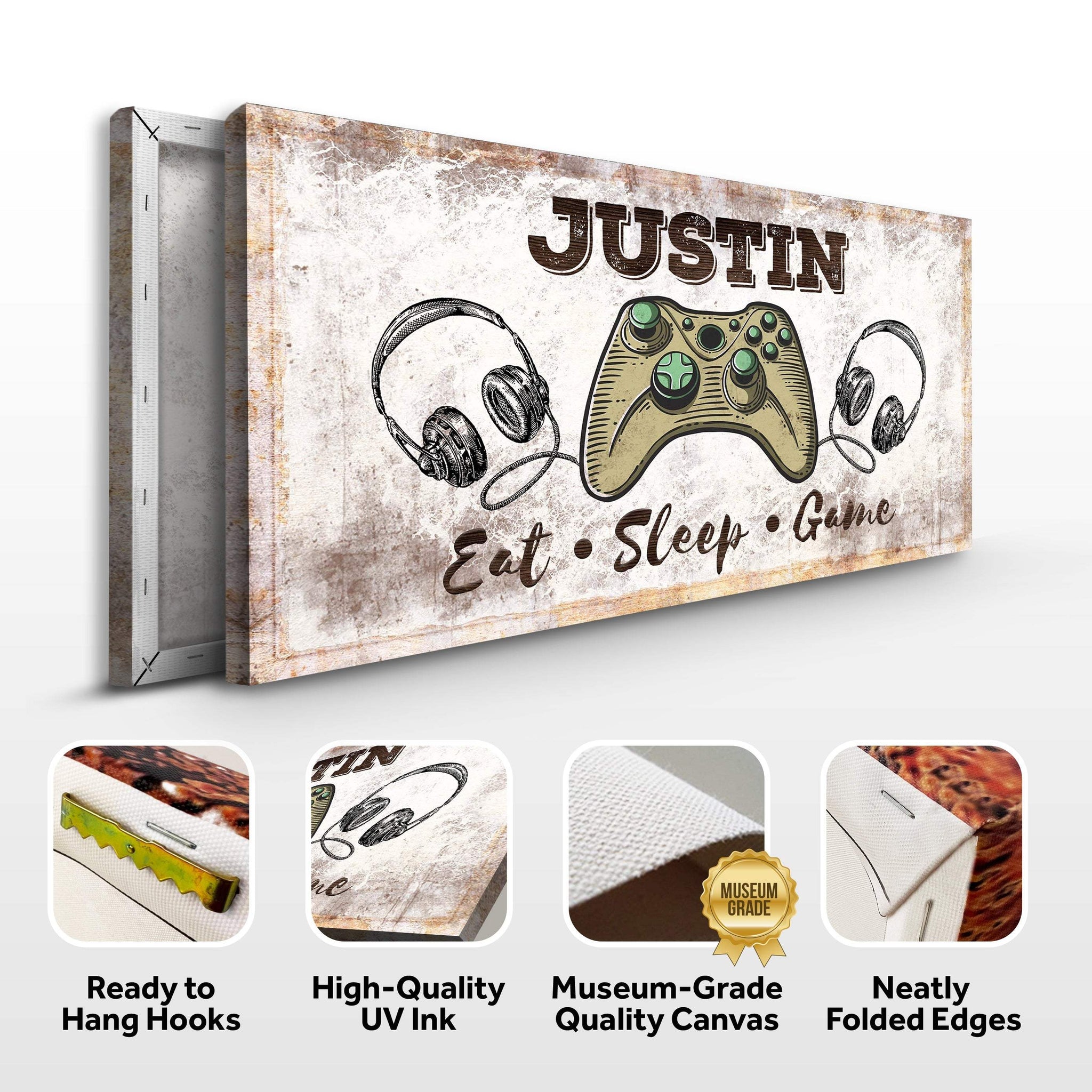 Eat Sleep Game Sign - Tailored Canvases - Flyclothing LLC