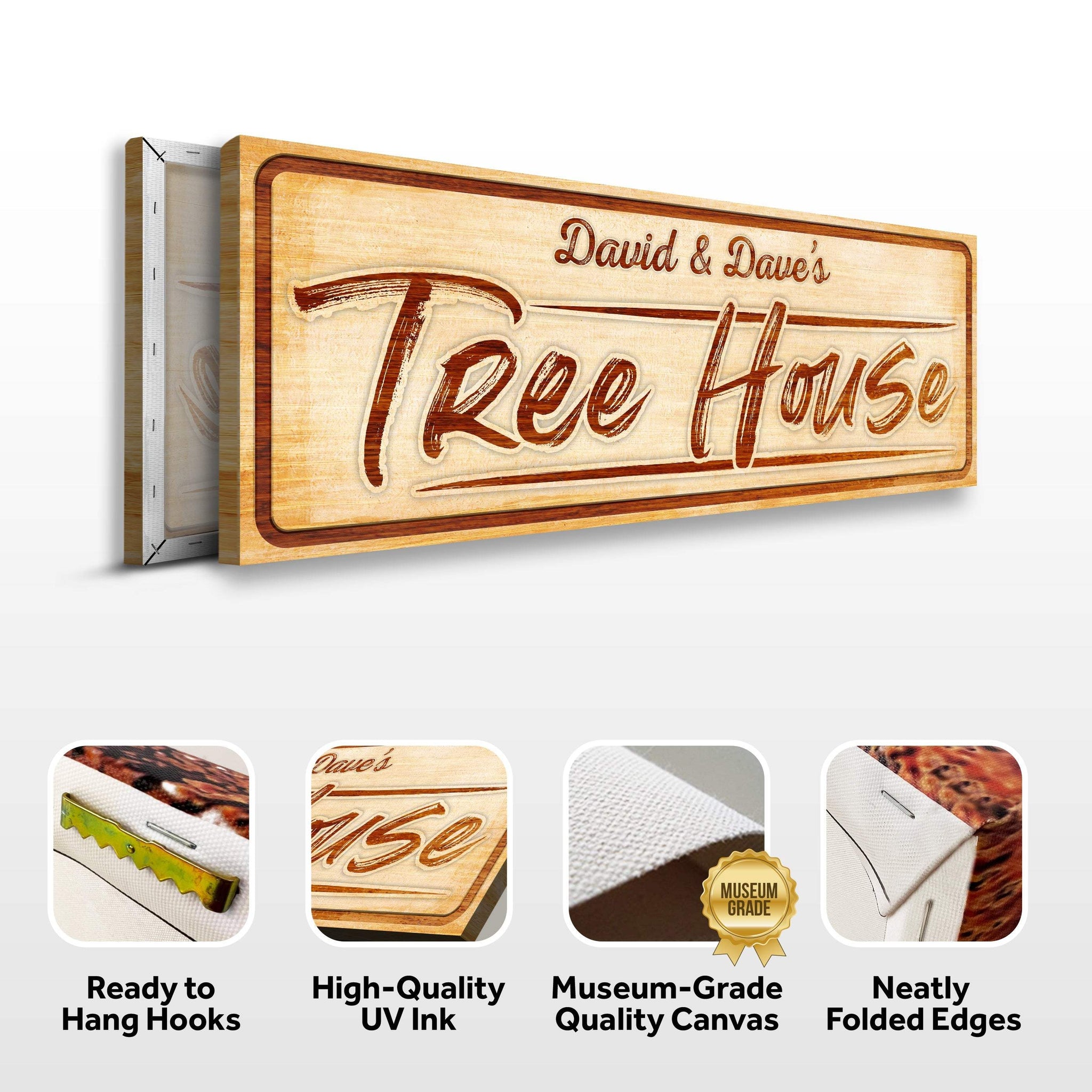 Treehouse Sign, Unique Baby Boy Gift, Tree House Wall Art, Tree House Sign, Tree House Lover Gift Sign Decor - Tailored Canvases - Flyclothing LLC