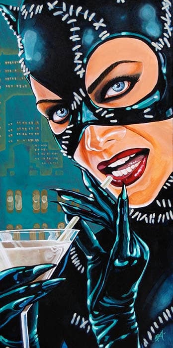 Black Market Art Company Kitty Martini Print