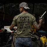 Known To Be A Handful. But My Weiner Ain't Men's T-Shirt - DIRTY COWBOY USA - Flyclothing LLC