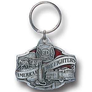 American Firefighter Metal Key Chain with Enameled Details - Firefighter - Flyclothing LLC