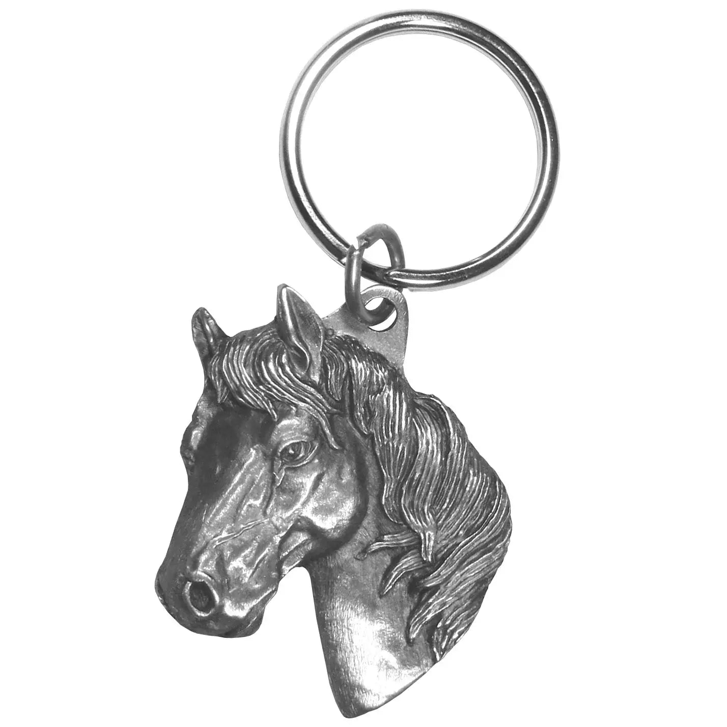 HorseHead with Rope Border Antiqued Key Chain - Siskiyou Originals - Flyclothing LLC