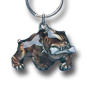 Bulldog With A Bone Metal Key Chain with Enameled Details - Siskiyou Originals - Flyclothing LLC
