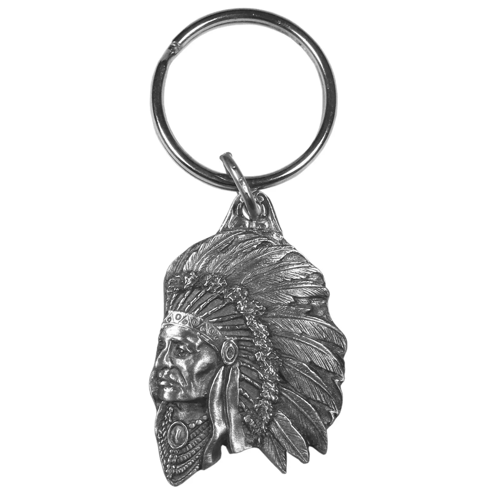 Indian Chief Antiqued Keyring - Siskiyou Originals - Flyclothing LLC