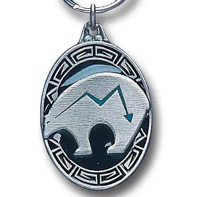 Native American Inspired Bear Fetish Metal Key Chain with Enameled Details - Siskiyou Originals - Flyclothing LLC