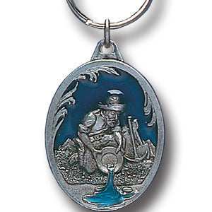 Gold Panner Metal Key Chain with Enameled Details - Siskiyou Originals - Flyclothing LLC