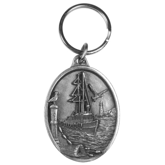 Coastal Scene Antiqued Keyring - Siskiyou Originals - Flyclothing LLC