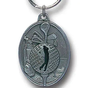 Golf Metal Key Chain with Enameled Details - Siskiyou Originals - Flyclothing LLC