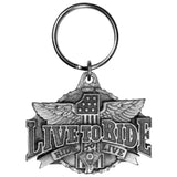 Live To Ride Antiqued Keyring - Siskiyou Originals - Flyclothing LLC