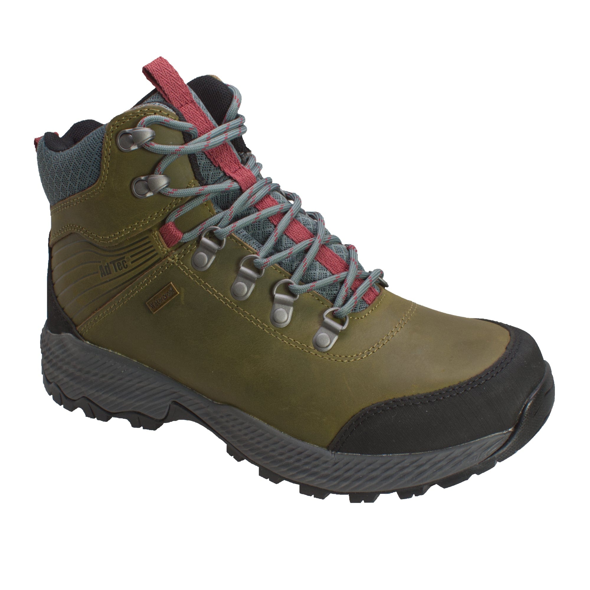 AdTec Men's 6" Crazy Horse Leather Waterproof Olive Work Hiker - AdTec - Flyclothing LLC