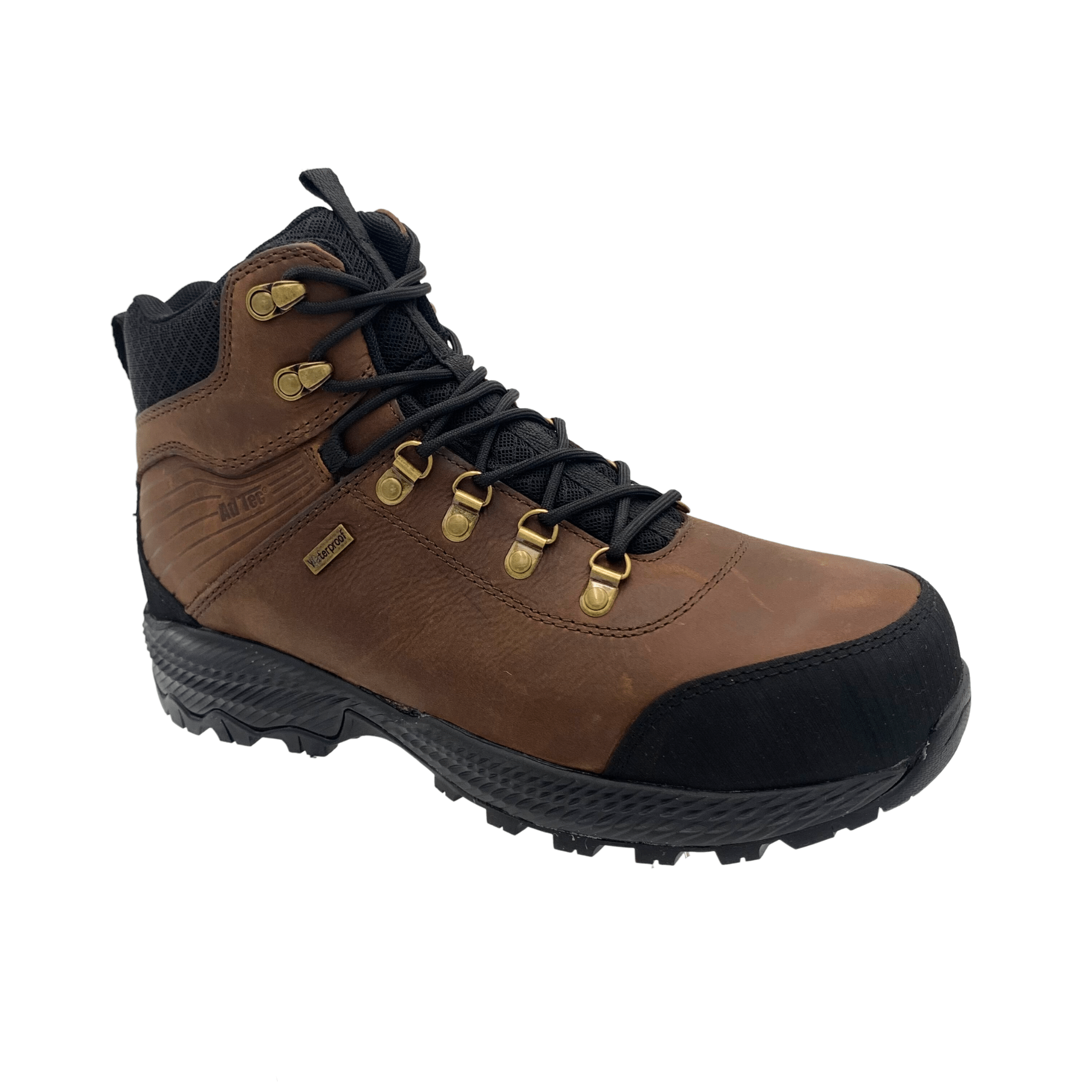 AdTec Men Brown Men 6" Work Hiker waterproof Tumble Leather Brown