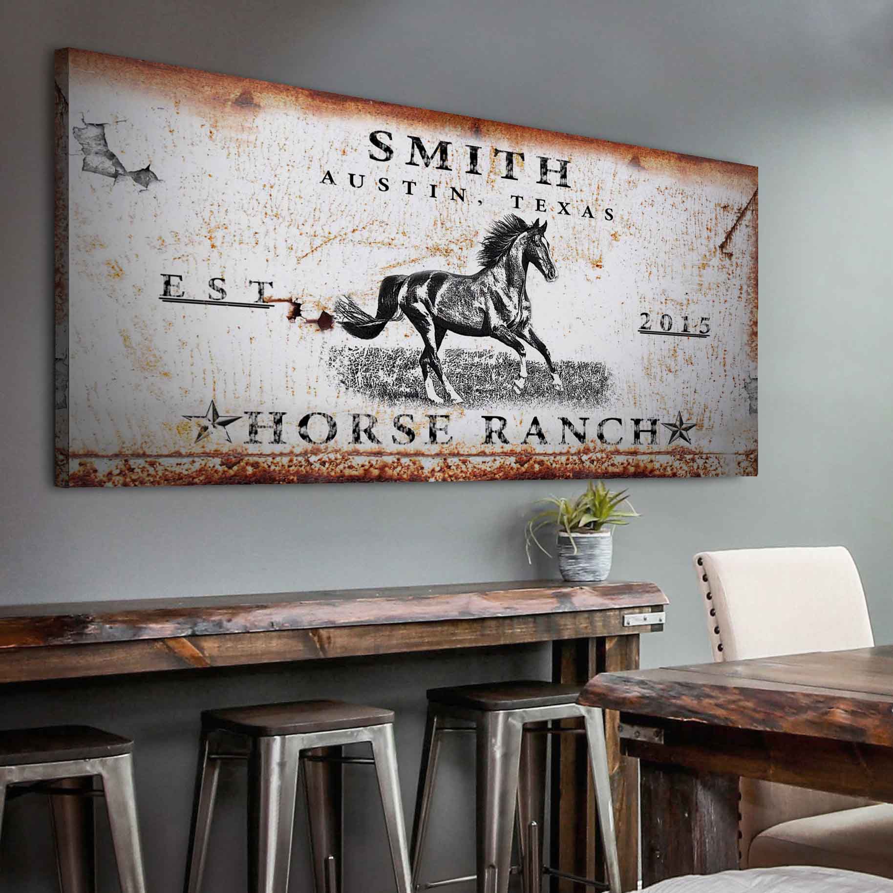 Rustic Horse Ranch Sign - Tailored Canvases - Flyclothing LLC