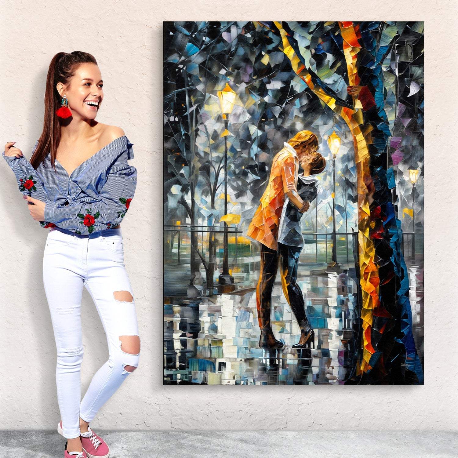 Canvas Print: "Kaleidoscope Kiss" - Tailored Canvases - Flyclothing LLC