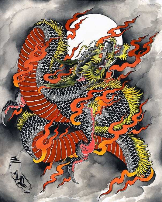 Black Market Art Company Kali Dragon Print - Black Market Art Company - Flyclothing LLC