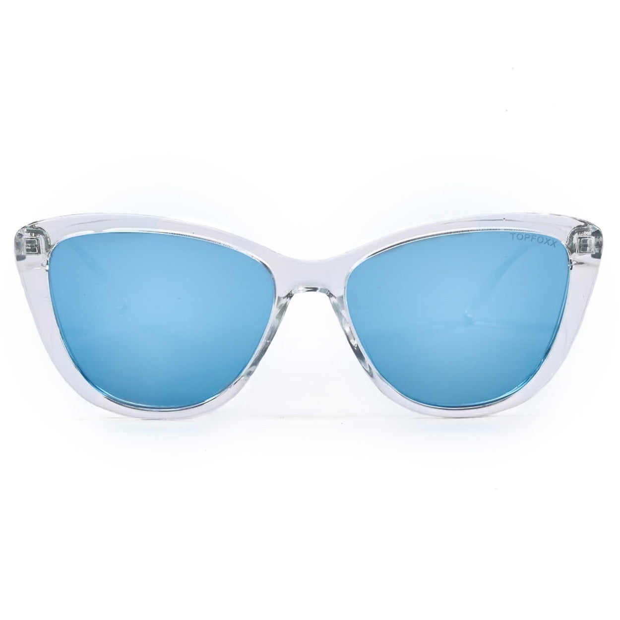 Kara - Mirrored Blue Cat Eye Sunglasses - TopFoxx - Flyclothing LLC